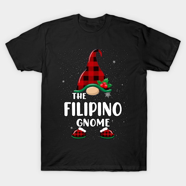 Filipino Gnome Buffalo Plaid Matching Family Christmas Pajama T-Shirt by Henry jonh